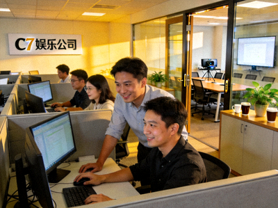 C7娱乐公司办公环境与团队照片